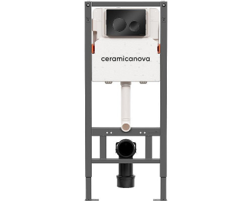 Инсталляция Ceramicanova Balance CN121001MB для унитаза с Черной матовой клавишей смыва