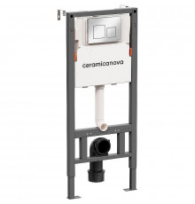Инсталляция Ceramicanova Balance CN121002CH для унитаза с клавишей смыва Хром глянцевый