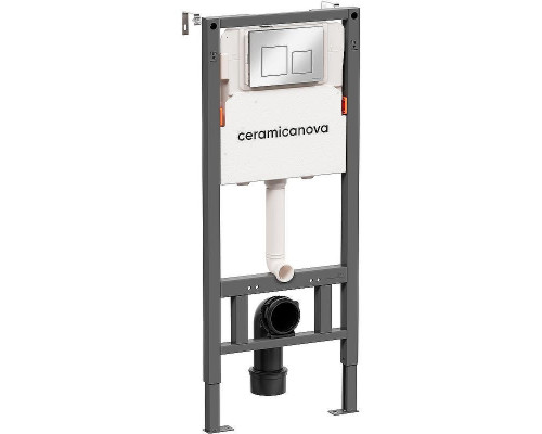 Инсталляция Ceramicanova Balance CN121002CH для унитаза с клавишей смыва Хром глянцевый