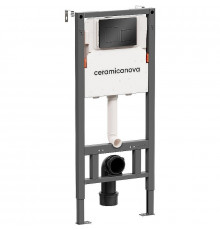 Инсталляция Ceramicanova Balance CN121002MB для унитаза с Черной матовой клавишей смыва