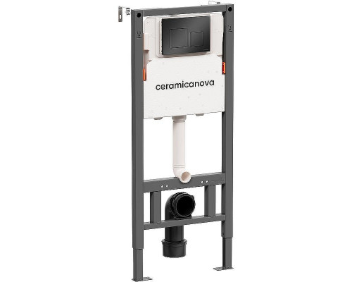 Инсталляция Ceramicanova Balance CN121002MB для унитаза с Черной матовой клавишей смыва