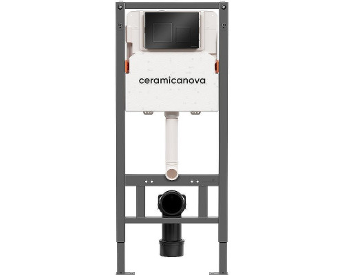 Инсталляция Ceramicanova Balance CN121002MB для унитаза с Черной матовой клавишей смыва