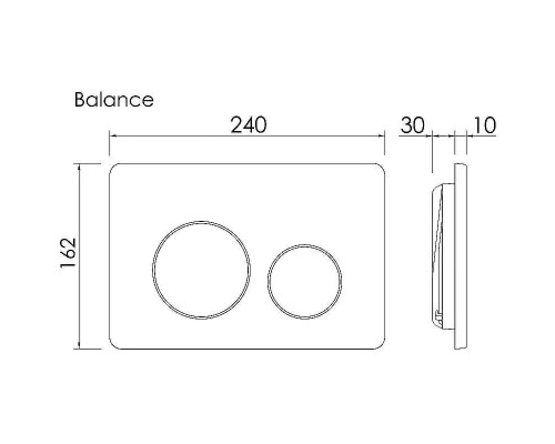 Кнопка смыва для инсталляции Ceramicanova Balance Circle CN12-001MB Черная матовая
