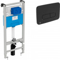 Инсталляция Ideal Standard Prosys TT00007/123A6 для унитаза с Черной матовой клавишей смыва