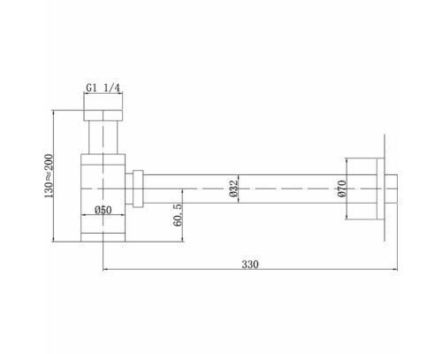 Приобрести Сифон для раковины Abber AF0030 Хром в магазине сантехники Santeh-Crystal.ru