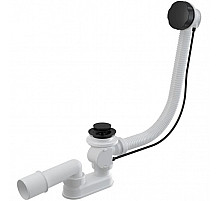 Слив-перелив Alcaplast A55BLACK-80 полуавтомат Черный матовый