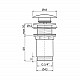 Заказать Донный клапан Alcaplast A395B click-clack Белый в магазине сантехники Santeh-Crystal.ru
