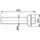Приобрести Удлинительная труба для сифона Alcaplast P046 Белая в магазине сантехники Santeh-Crystal.ru