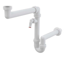 Сифон для кухонной мойки Alcaplast A872P Белый