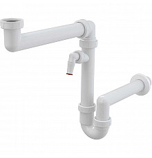 Сифон для кухонной мойки Alcaplast A872P Белый