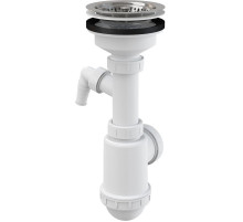 Сифон для кухонной мойки Alcaplast A446P-50/40 Полированная сталь