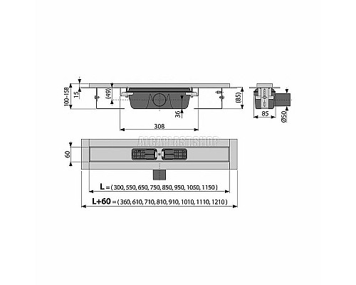 Santeh-Crystal.ru: Душевой лоток Alcaplast APZ1S-1050 (APZ1-1050) без решетки Купить Душевой лоток Alcaplast APZ1S-1050 (APZ1-1050) без решетки в магазине сантехники Santeh-Crystal.ru