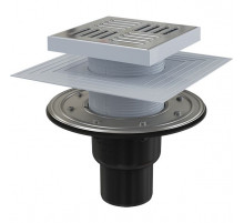 Душевой трап Alcaplast APV4444 с решеткой Хром