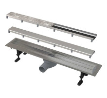 Душевой лоток Alcaplast Fit and Go AG071401850 (APZ13-DOUBLE9-850) с решеткой Хром / полая под плитку