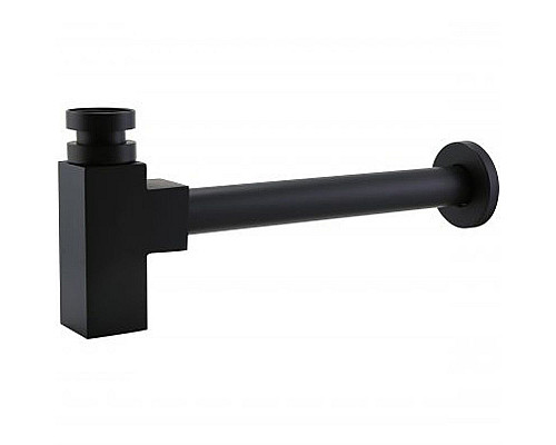 Купить Сифон для раковины BelBagno BB-SMQ2-NERO Черный матовый в магазине сантехники Santeh-Crystal.ru