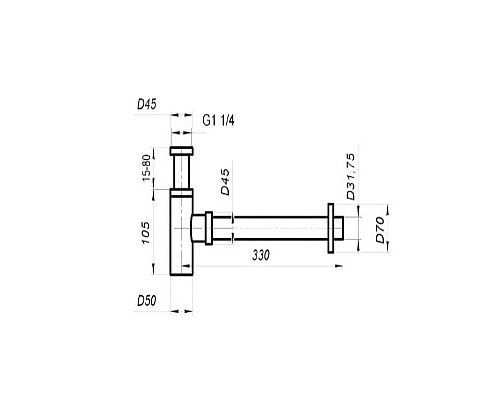 Заказать Сифон для раковины BelBagno BB-SMT2-NERO Черный матовый в магазине сантехники Santeh-Crystal.ru