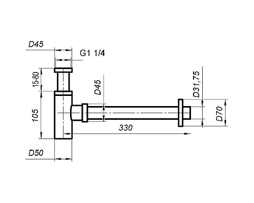 Приобрести Сифон для раковины BelBagno BB-SMT2-01 Хром в магазине сантехники Santeh-Crystal.ru