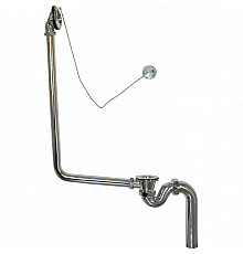 Слив-перелив BelBagno BB-OVF-02-CRM с пробкой на цепочке Хром