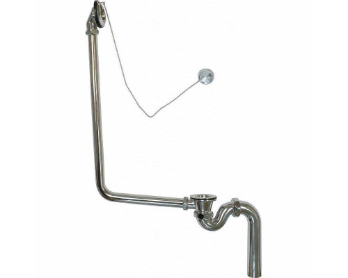 Купить Слив-перелив BelBagno BB-OVF-02-CRM с пробкой на цепочке Хром в магазине сантехники Santeh-Crystal.ru