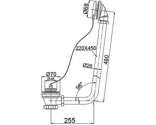 Заказать Слив-перелив BelBagno BB567-OVF-CRM click-clack Хром в магазине сантехники Santeh-Crystal.ru