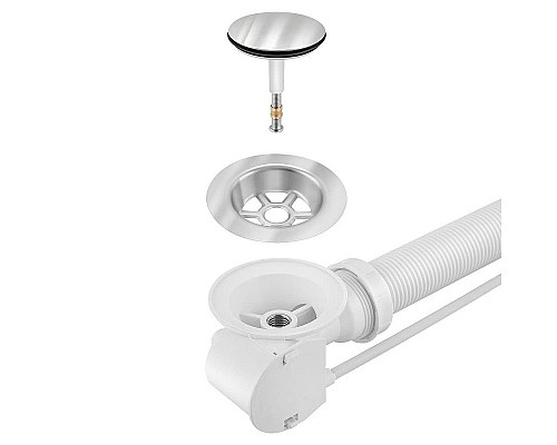 Приобрести Слив-перелив Berges 051009 полуавтомат Хром в магазине сантехники Santeh-Crystal.ru