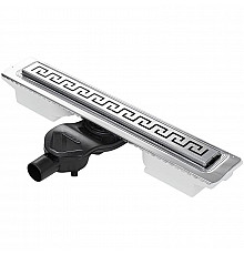 Душевой лоток Berges B1 Antik 600 090124 с решеткой Хром матовый