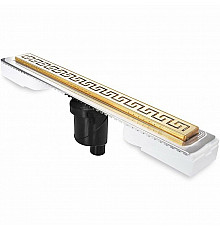 Душевой лоток Berges B1 Antik 700 092025 с решеткой Золото глянец