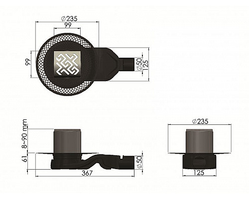 Santeh-Crystal.ru: Душевой трап Berges Platz Antik 100x100 090160 с решеткой Хром матовый Заказать Душевой трап Berges Platz Antik 100x100 090160 с решеткой Хром матовый в магазине сантехники Santeh-Crystal.ru