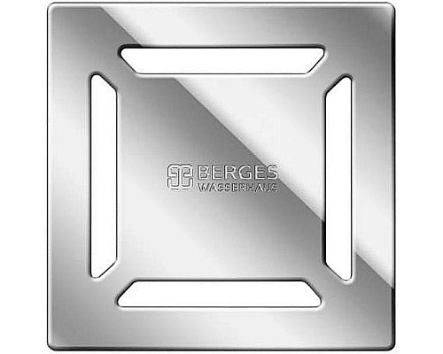 Заказать Душевой трап Berges Platz Norma 100x100 091158 с решеткой Хром в магазине сантехники Santeh-Crystal.ru