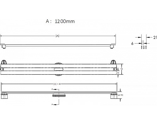 Santeh-Crystal.ru: Душевой лоток Berges Super Slim 1200 090184 с решеткой Хром матовый Купить Душевой лоток Berges Super Slim 1200 090184 с решеткой Хром матовый в магазине сантехники Santeh-Crystal.ru