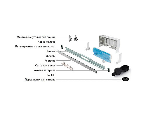 Santeh-Crystal.ru: Душевой лоток Berges Wall 600 090156 с решеткой Хром матовый Заказать Душевой лоток Berges Wall 600 090156 с решеткой Хром матовый в магазине сантехники Santeh-Crystal.ru