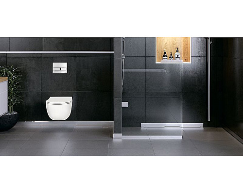 Купить Душевой лоток Berges Wall 600 091156 с решеткой Хром глянец в магазине сантехники Santeh-Crystal.ru