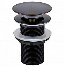 Донный клапан Boheme Black 612-B/2 click-clack Черный