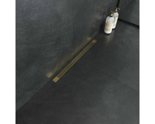 Заказать Душевой лоток Boheme B&T Infinity 60 981-60-G с решеткой Золото в магазине сантехники Santeh-Crystal.ru