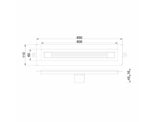 Заказать Душевой лоток Boheme B&T Infinity 60 981-60-G с решеткой Золото в магазине сантехники Santeh-Crystal.ru