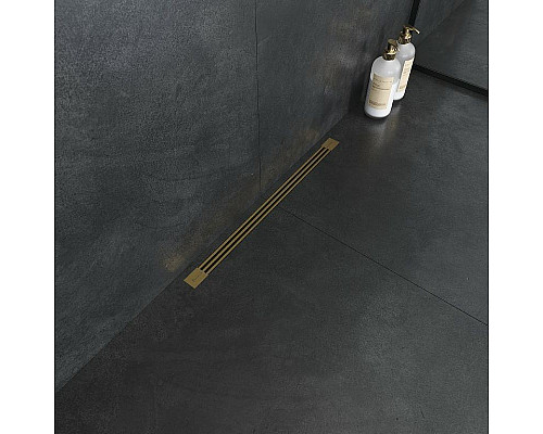 Заказать Душевой лоток Boheme B&T Infinity 60 981-60-MG с решеткой Золото матовое в магазине сантехники Santeh-Crystal.ru