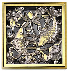 Решетка для трапа Bronze de Luxe Рыбы 10x10 21980 Бронза