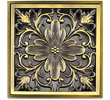 Решетка для трапа Bronze de Luxe Цветок 10x10 21975 Бронза