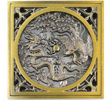 Решетка для трапа Bronze de Luxe Дракон 10x10 21986 Бронза