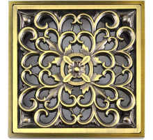 Решетка для трапа Bronze de Luxe Узоры 10x10 21962 Бронза