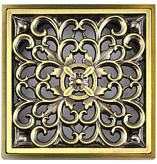 Решетка для трапа Bronze de Luxe Узоры 10x10 21962 Бронза