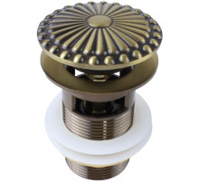 Донный клапан Bronze de Luxe 21965 с переливом Бронза