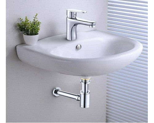 Заказать Сифон для раковины CeramaLux С-057 Хром в магазине сантехники Santeh-Crystal.ru