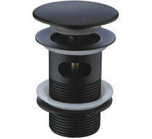 Донный клапан CeramaLux BB005MB click-clack Черный матовый