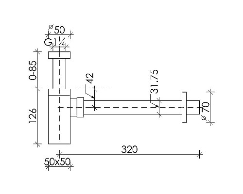 Приобрести Сифон для раковины Ceramica Nova 70002CH Хром в магазине сантехники Santeh-Crystal.ru