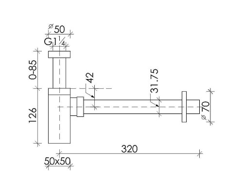 Сифон для раковины Ceramicanova 70002MB Черный матовый