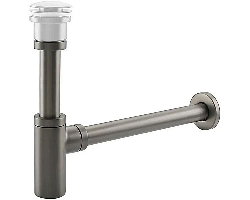 Приобрести Сифон для раковины Frap F82-9 Оружейная сталь в магазине сантехники Santeh-Crystal.ru