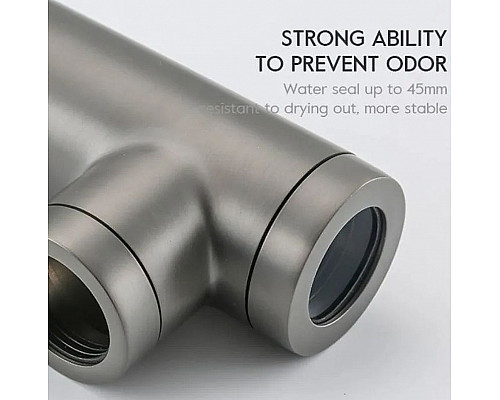 Приобрести Сифон для раковины Frap F82-9 Оружейная сталь в магазине сантехники Santeh-Crystal.ru