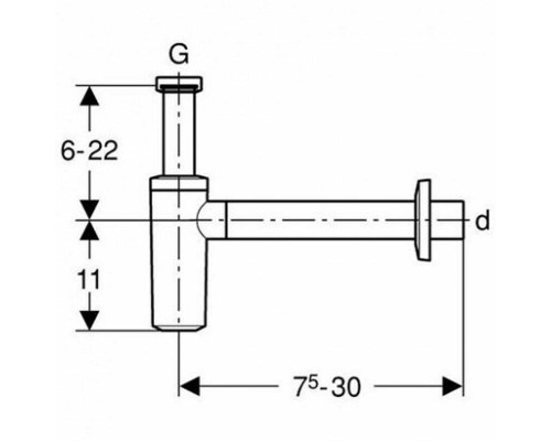 Купить Сифон для раковины Geberit 151.035.11.1 Белый в магазине сантехники Santeh-Crystal.ru