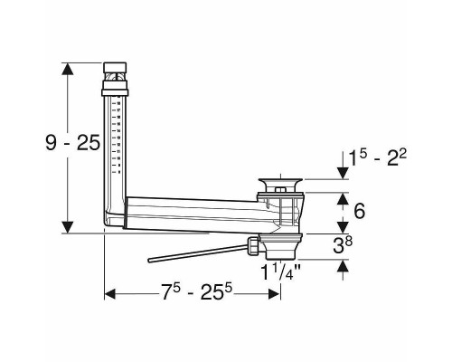 Приобрести Сифон для раковины Geberit 152.018.00.1 Хром в магазине сантехники Santeh-Crystal.ru
